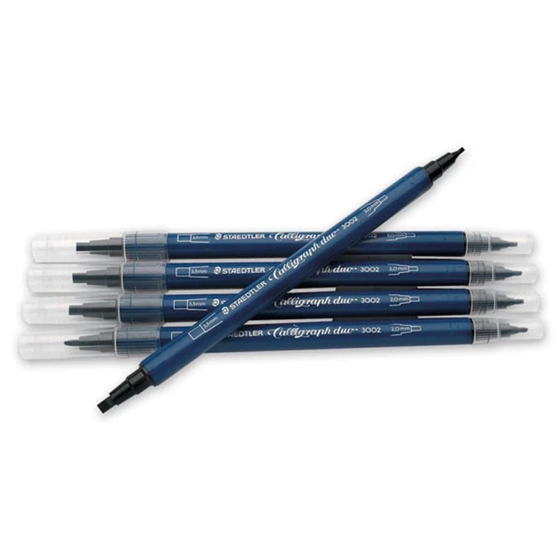 Calligraphy Duo Markers Pack 5 Assorted Colours