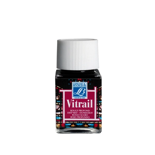 Lefranc & Bourgeois - Vitrail Glass & Tile Paint - 50ml Deep Red