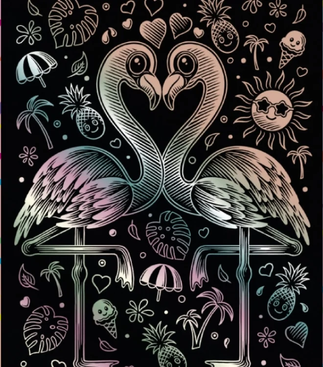 KSG - Scraper Foil - Kawaii - Pink Flamingo