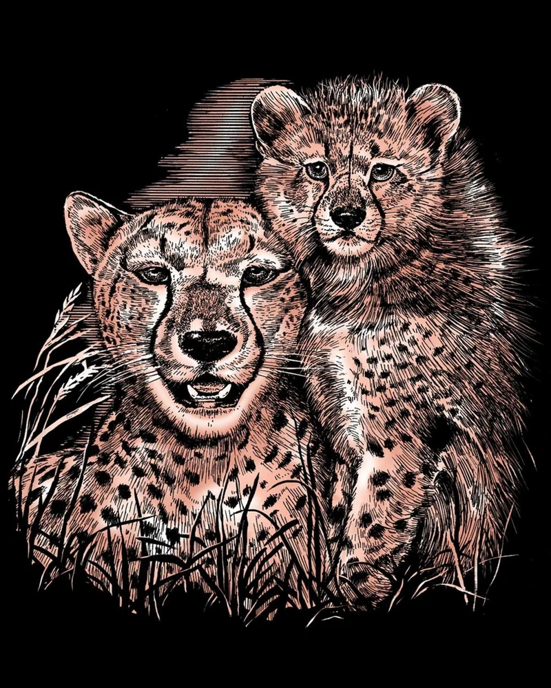 KSG - Scraper Foil - Copper - Tiger & Cub