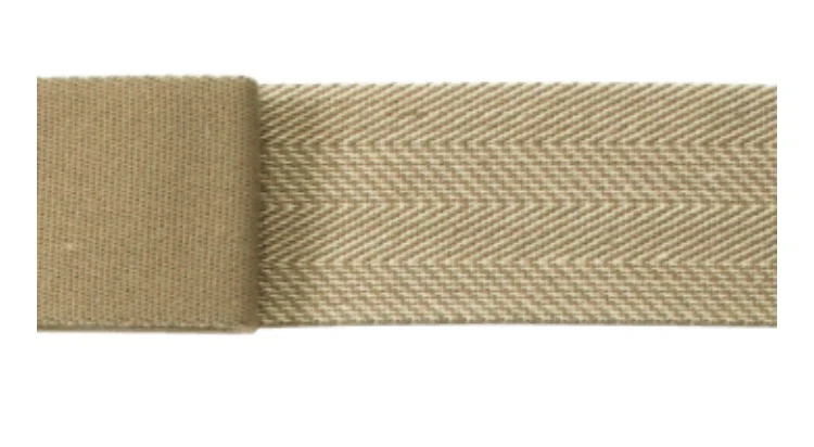 Gurtband 40mm beige/hellbeige beidseitig