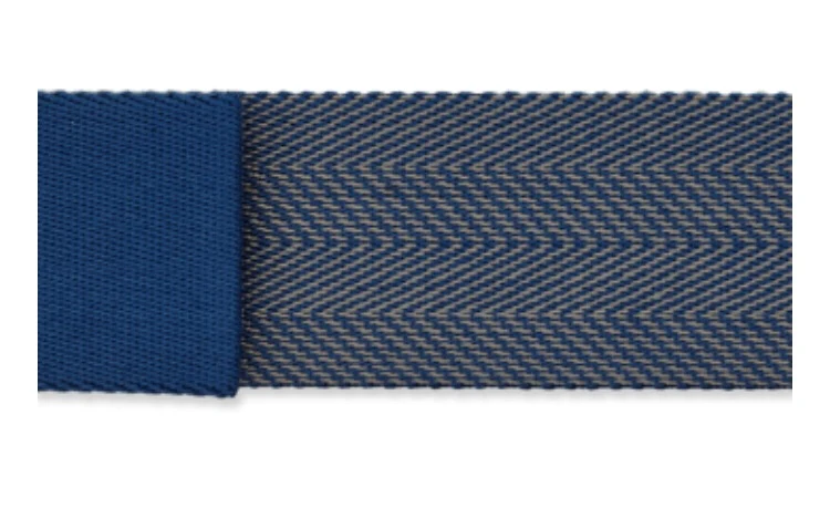 Gurtband 40mm marineblau/hellblau beidseitig
