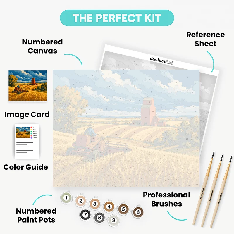 Prairie Grain Elevator - Paint by Numbers Kit