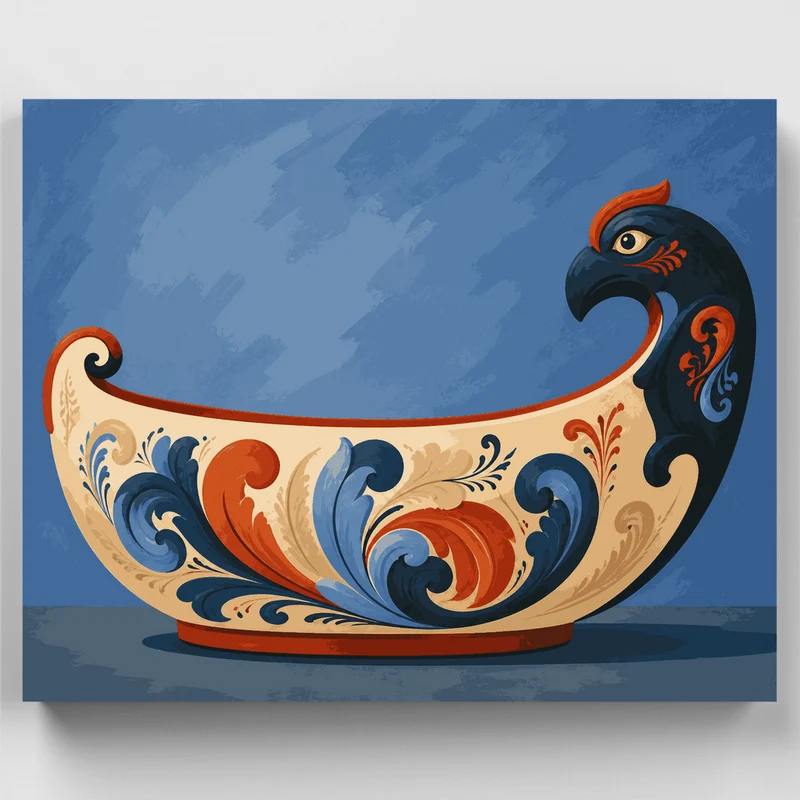 Norwegian Ale Hen Bowl - Paint by Numbers Kit
