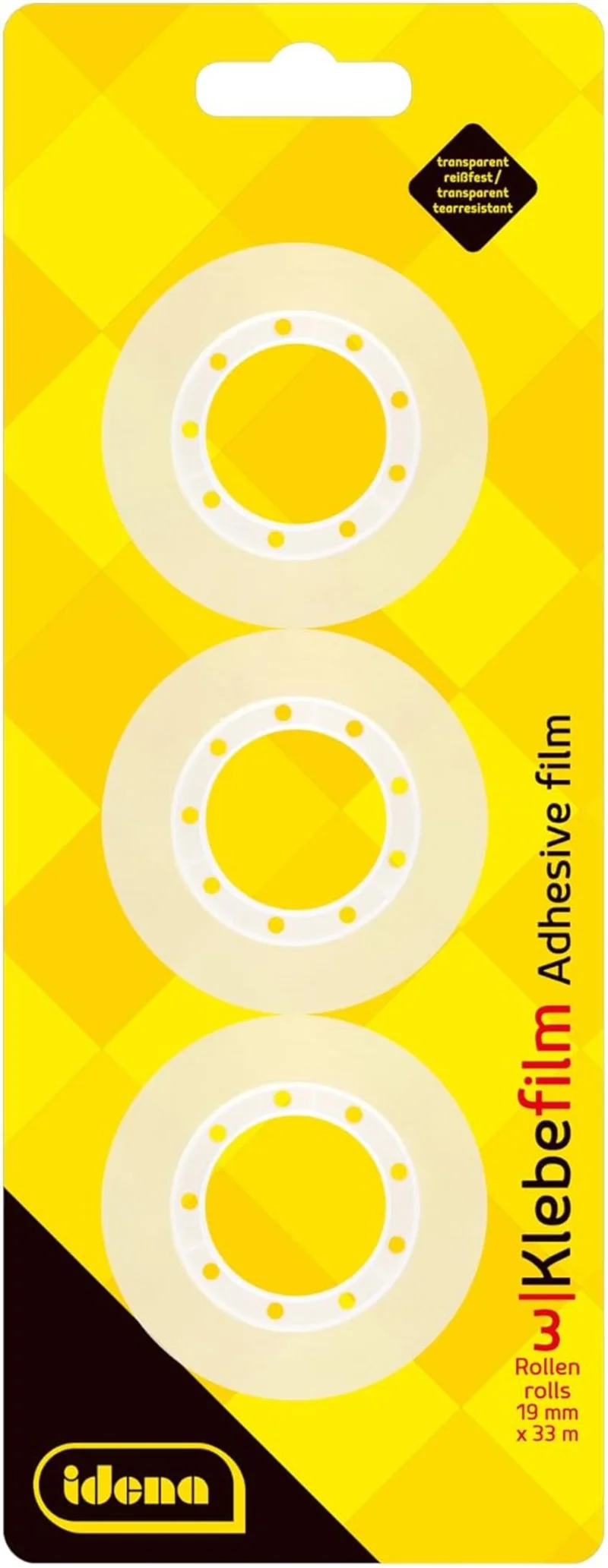 Idena Klebefilm transparent 1,9 cm x 33 m 3 Rollen