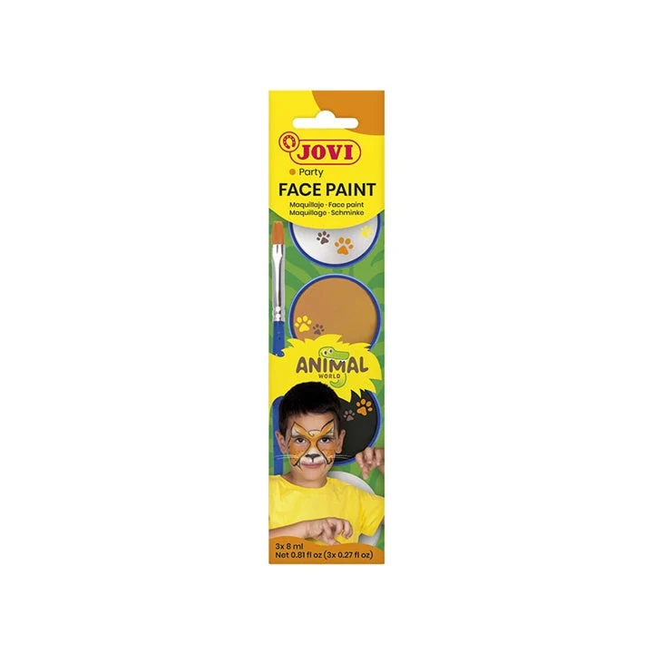 Animal Face Paint Set with Accessories, 3 x 8 ml