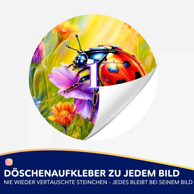 Döschenaufkleber - Kleiner Bote des Glücks