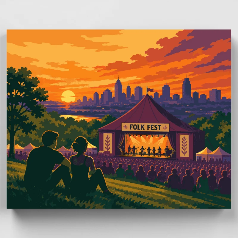 Gallagher Park Folk Fest - Paint by Numbers Kit