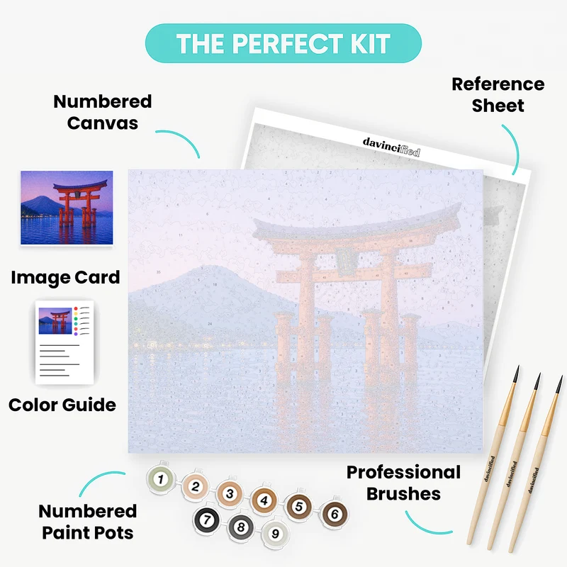 Floating Torii Gate - Paint by Numbers Kit
