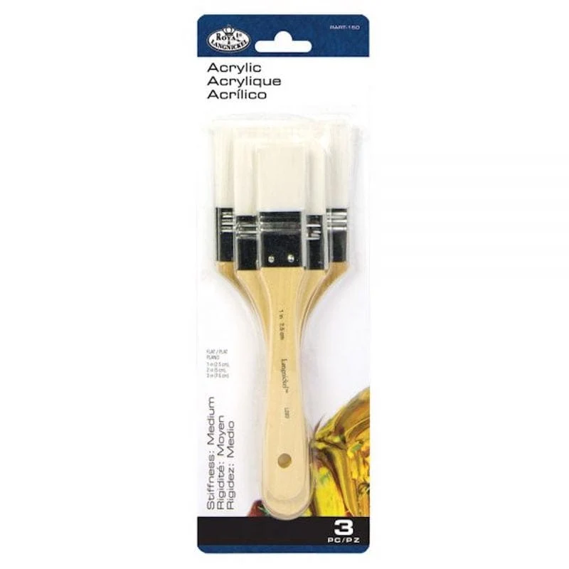 Brush Set Flat - 1", 2" and 3" Firm L281