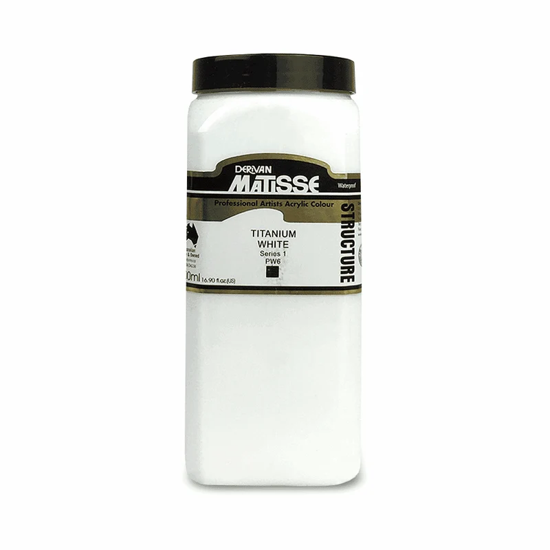 Derivan Matisse Professional Artists Acrylic Structure Titanium White 500ml