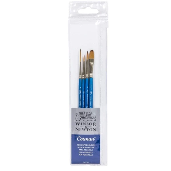 Winsor and Newton - Cotman Short Handle 4 Brush Set
