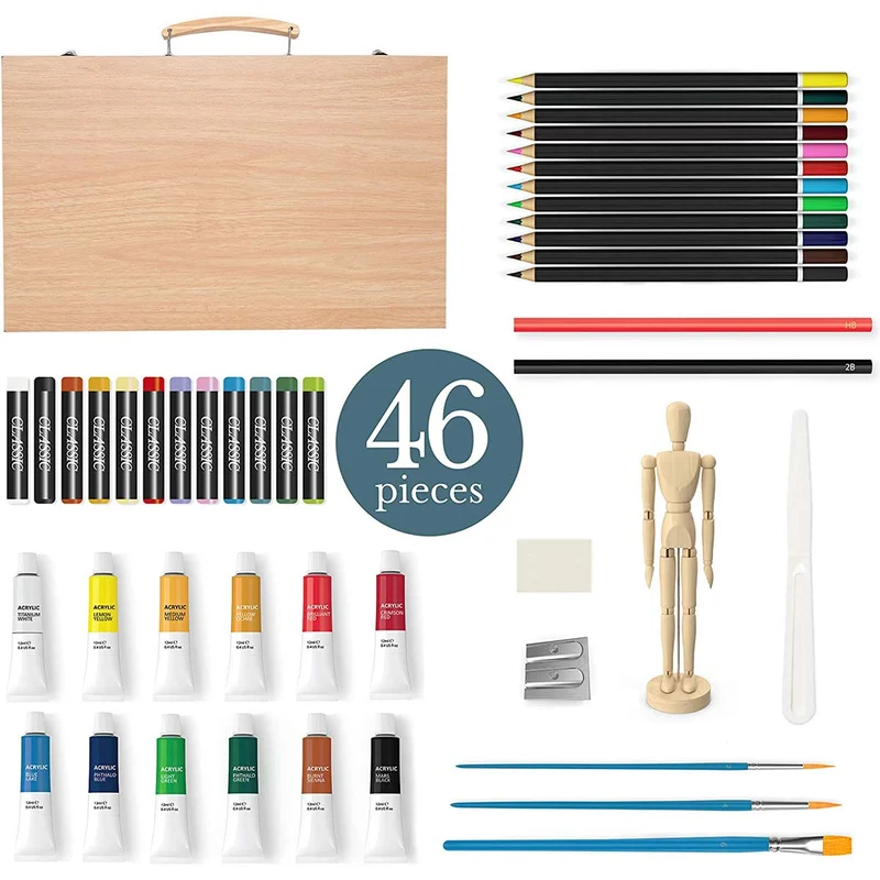 Elements Mixed Media Wooden Box Art Set