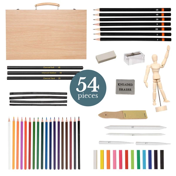 Elements - Sketching Pencil Art Wooden box Set 54 Piece
