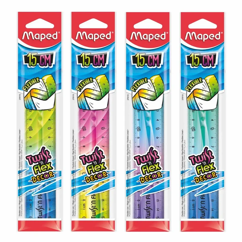 Maped Twist 'n Flex Decor Lineal 15 cm – 1 Stk. aus 4 Designs (zufällig)