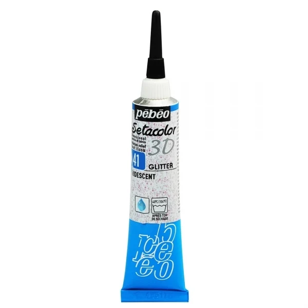Pebeo - Setacolor Fabric & Textile 3D Glitter Effect - Iridescent 20ml