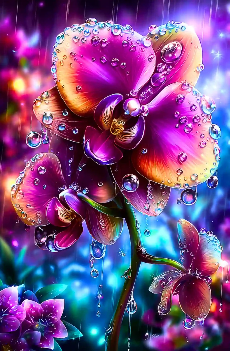 Diamond Painting - Regenkuss