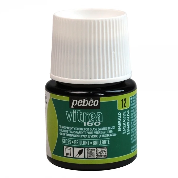 Pebeo - Vitrea 160 - Glass & Tile Paint - Gloss - Emerald - 45ml
