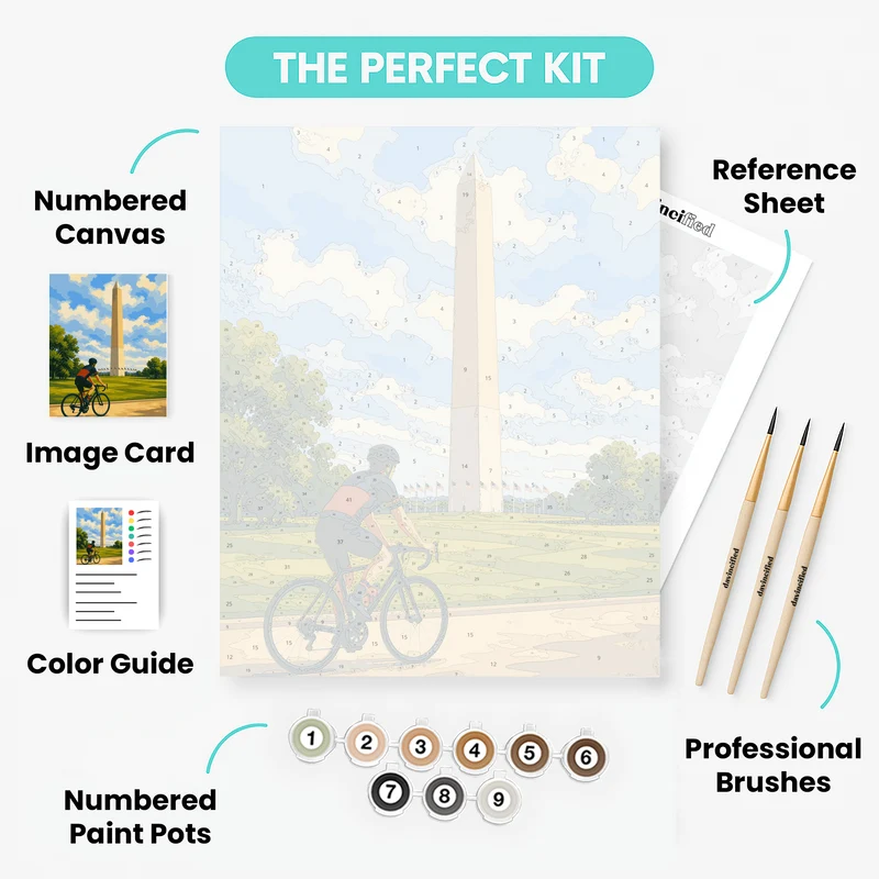 Monument Ride, DC - Paint by Numbers Kit