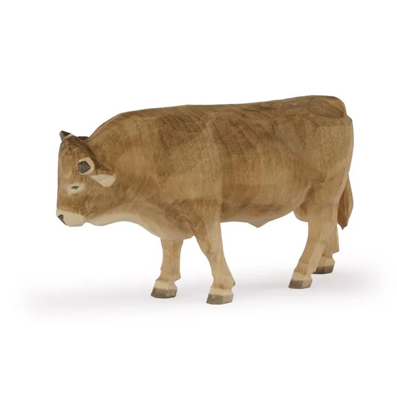 Stier Kopf rechts klein Braun