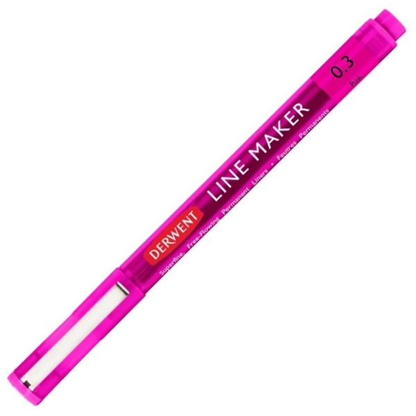 Derwent - Line Maker Pens - Pink - Fine Nib 0.3mm