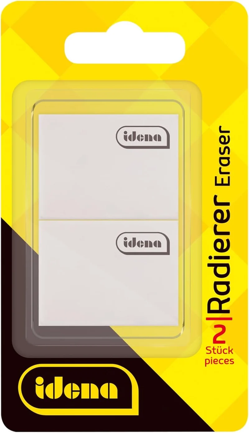 Idena Radierer 2er-Set – Design zufällig ausgewählt