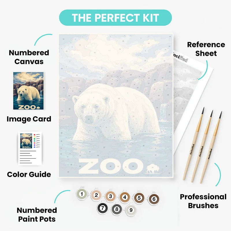 Winnipeg Polar Bear Wade - Paint by Numbers Kit