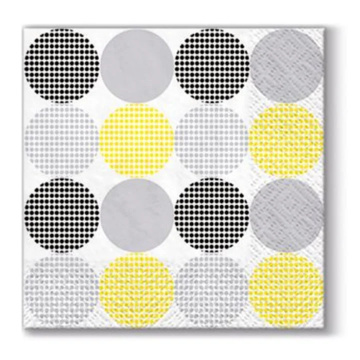 Decoupage Napkins - Colorful Dots - 1 pc