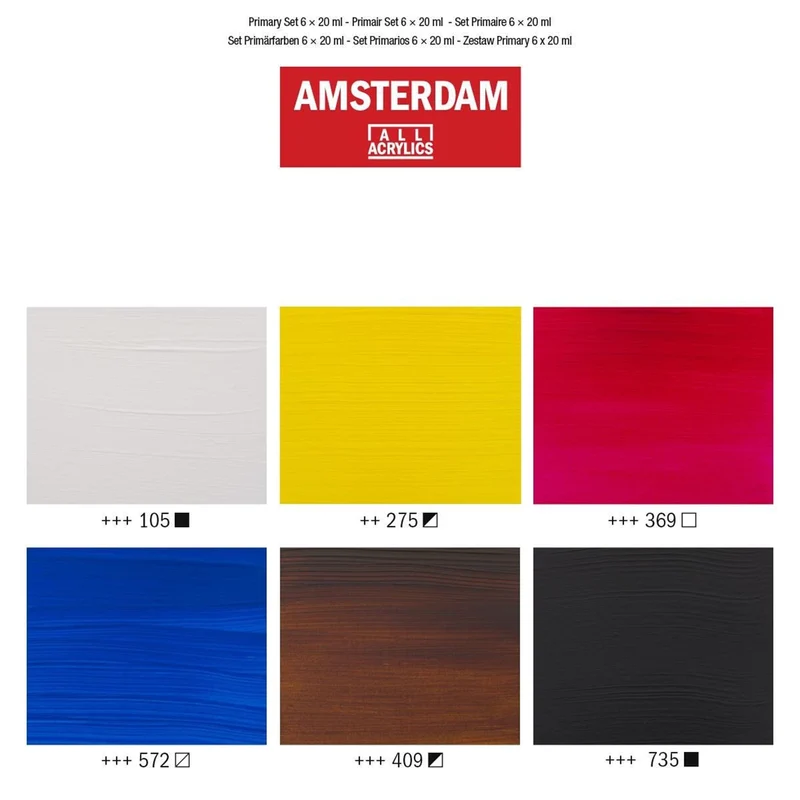 Amsterdam All Acrylics (6 x 20ml Tubes)