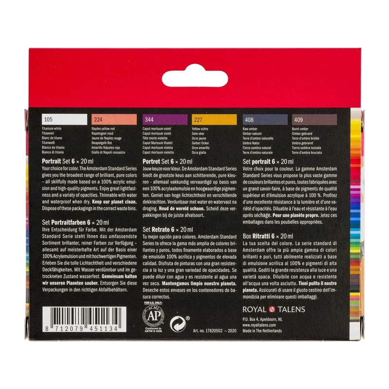 Amsterdam All Acrylics (6 x 20ml Tubes)