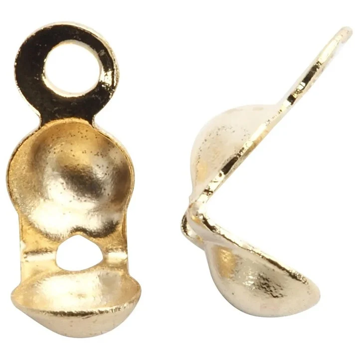 Metal Jewelry End Caps, Set of 20