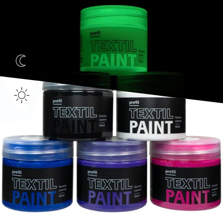 Profil - Galaxy Set of Fabric Paints for Dark Fabric, 6 x 50 ml