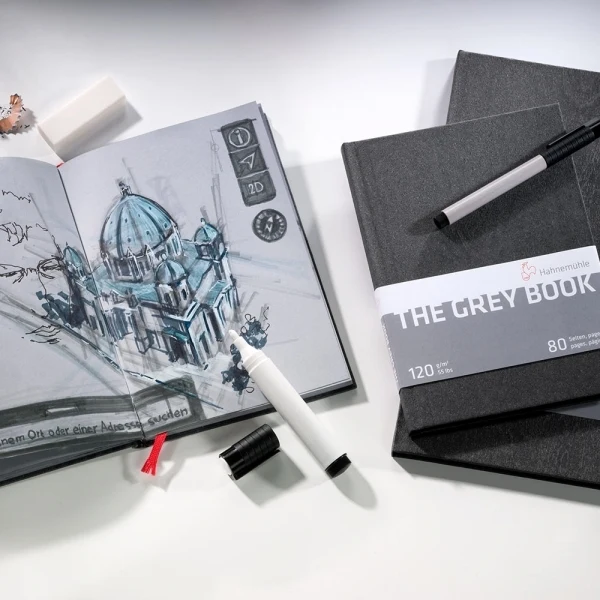 Hahnemuhle - Grey Paper sketch Book - A4 Sketchpad