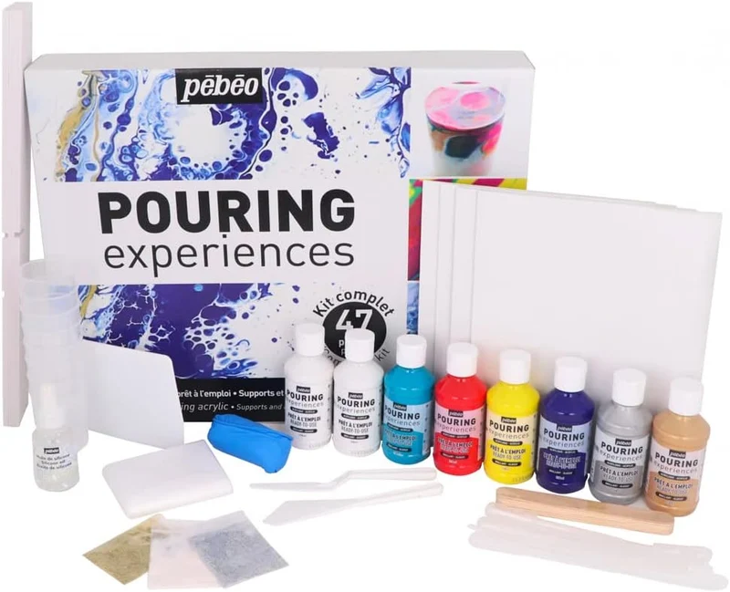 Pebeo - Acrylic Pouring Medium experiences - Studio Workbox Complete Kit