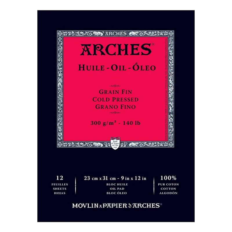 Arches Oil Pad 300gsm 12 sheets