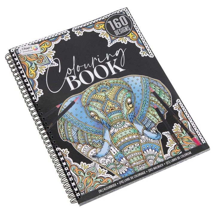 Elephant Anti-Stress Coloring Book, 160 Motifs