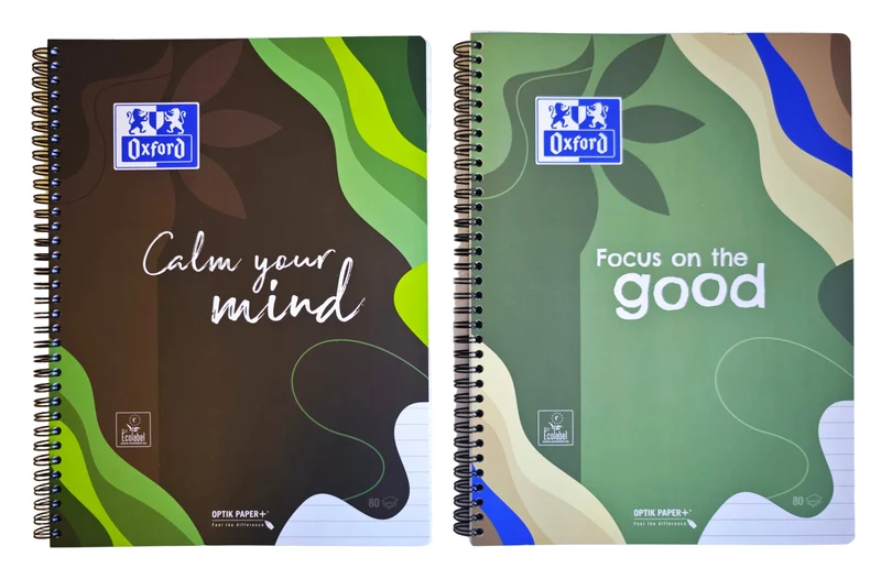 Oxford Collegeblock Calm Nature 2026 A4+ 80 Bl. liniert