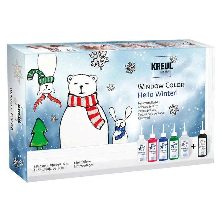 KREUL Hello Winter Glass Paint Set
