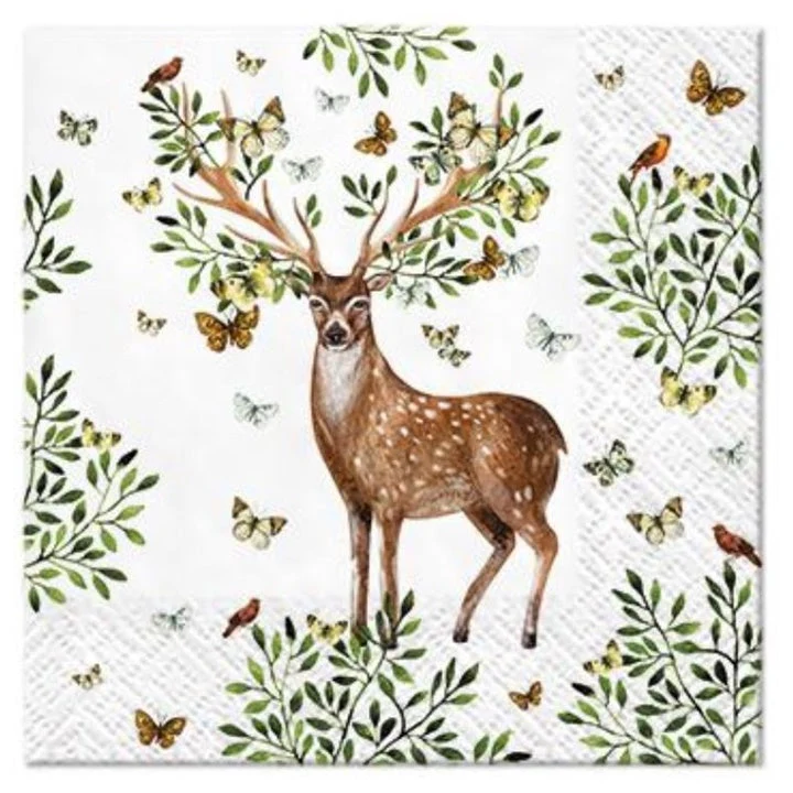 Forest Antlers Cocktail Decoupage Napkin - 1 pc