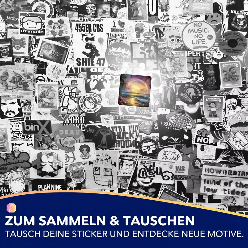 Aufkleber 5er-Set - Zwischen Himmel und Meer