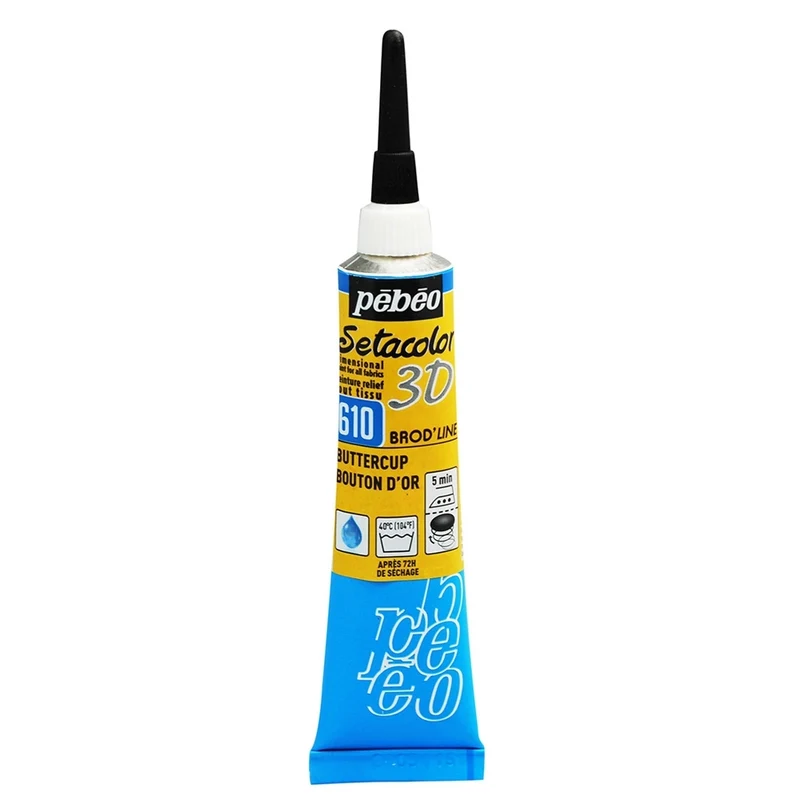 Pebeo - Setacolor Fabric & Textile 3D Brod'Line Effect - Buttercup 20ml