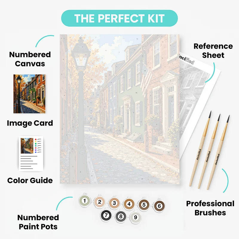 Elfreth's Alley Autumn - Paint by Numbers Kit