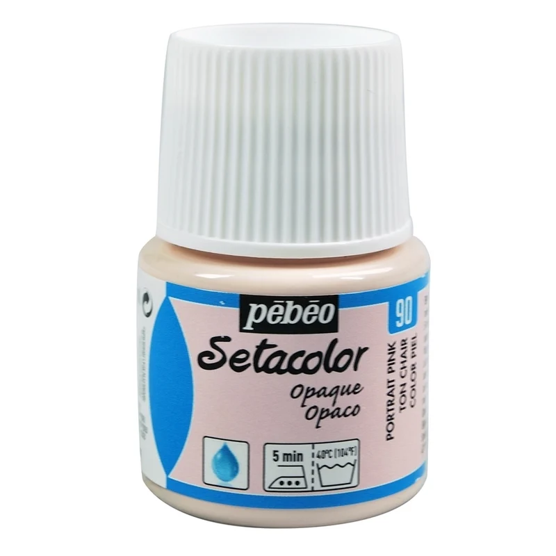 Pebeo - Setacolor Fabric & Textile Paint - Opaque Matt - Portrait Pink - 45ml