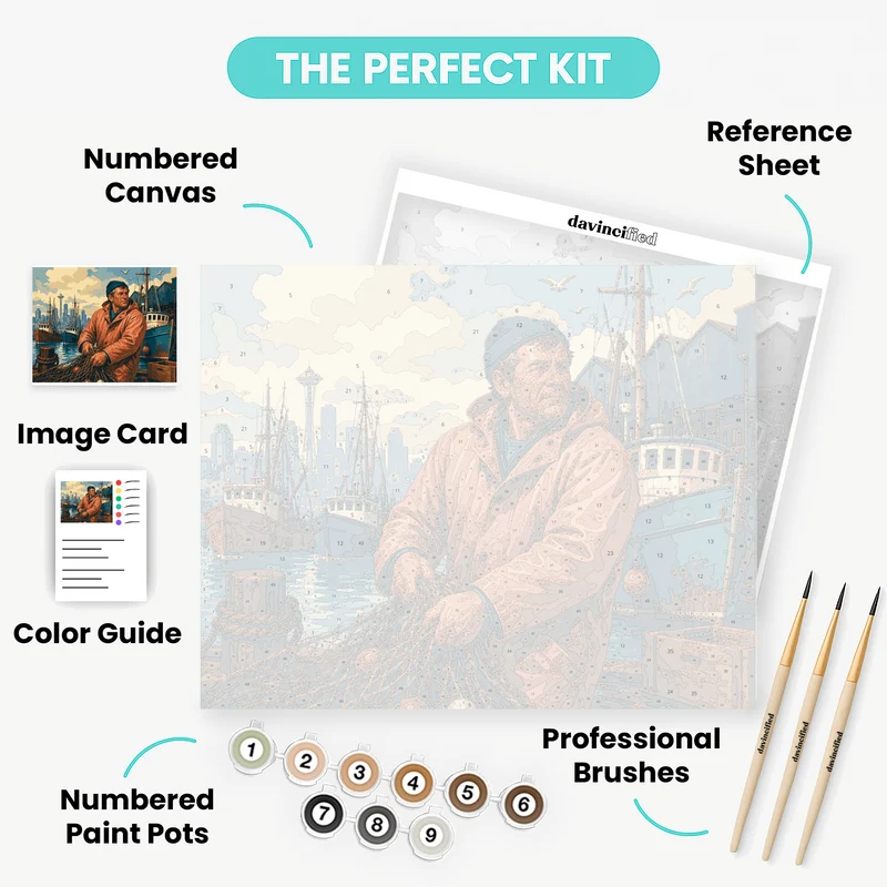 Seattle Fisherman's Nets - Paint by Numbers Kit