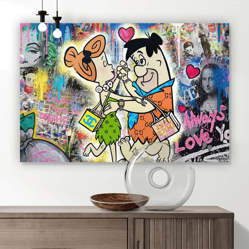 Aluminiumbild gebürstet Always Love you Querformat