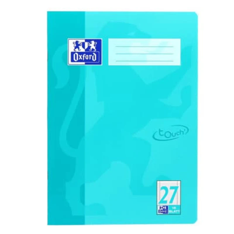 Oxford Touch Schulheft A4 L27 liniert – 16 Blatt, aqua