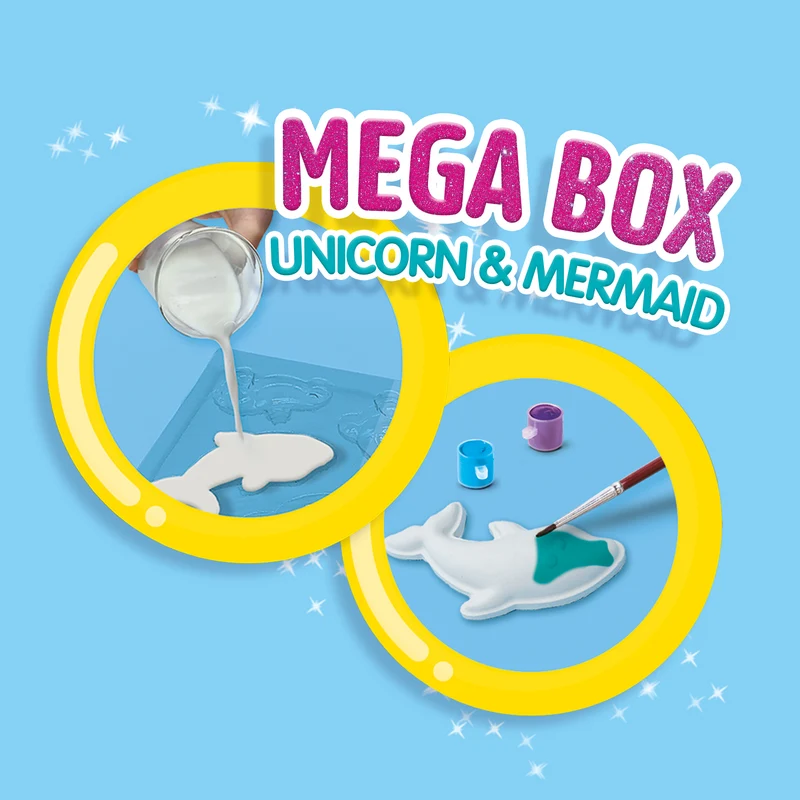 SES Creative Gießen & Anmalen Mega Box Einhorn Meerjungfrau