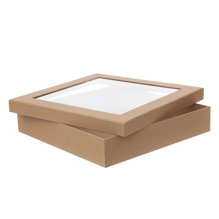 Natural Cardboard Box with Transparent Window