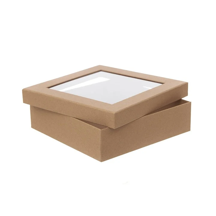 Natural Cardboard Box with Transparent Window