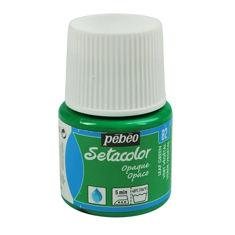 Pebeo - Setacolor Fabric & Textile Paint - Opaque Matt - Leaf Green - 45ml